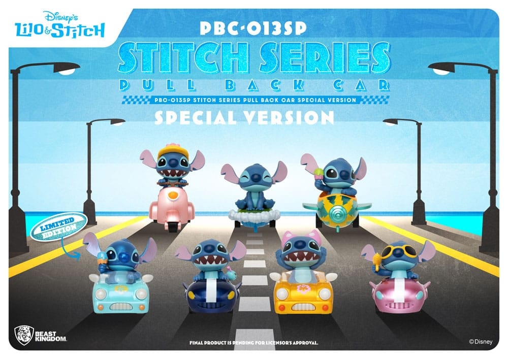 Pack of 6 figurine Stitch in car Special Edition - Disney