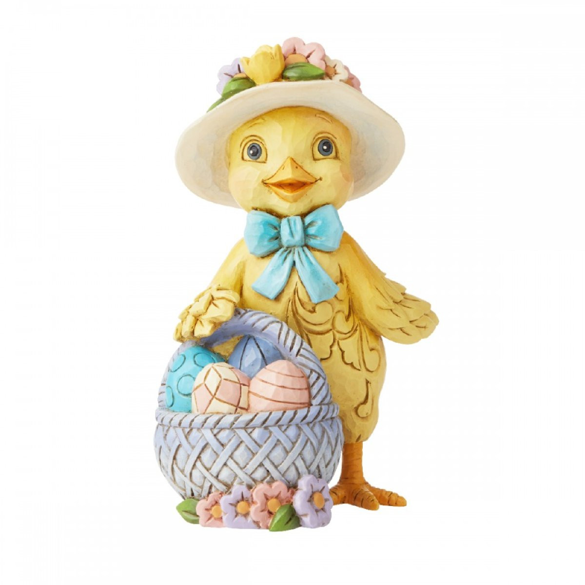 CHICK WITH EASTER BASKET MINI FIGURINE - JIM SHORE HEARTWOOD CREEK