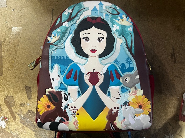 [DEFECT] MINI BACKPACK Snow White in Quilted Velvet - DISNEY LOUNGEFLY