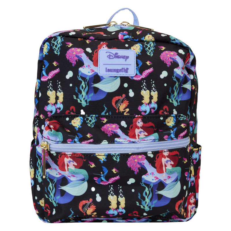 MINI BACKPACK Nylon The Little Mermaid 35th Anniversary Life is the Bubbles All-Over Print  - DISNEY LOUNGEFLY