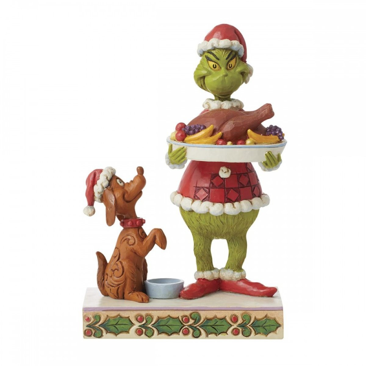 GRINCH WITH CHRISTMAS DINNER - JIM SHORE GRINCH