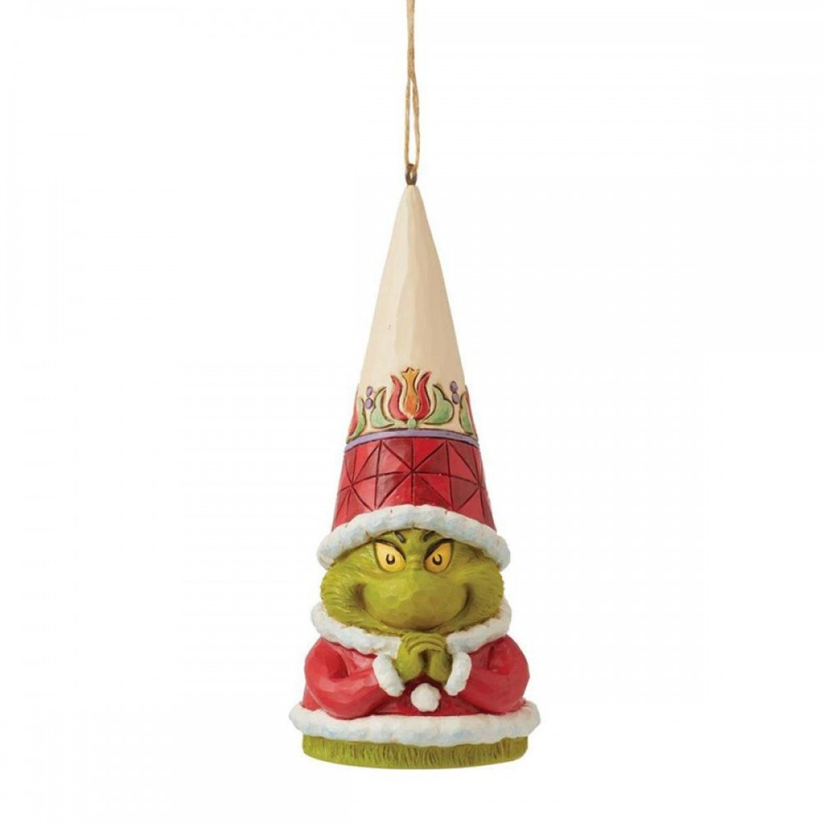 ORNAMENT GRINCH GNOME WITH HANDS CLENCHED - JIM SHORE GRINCH