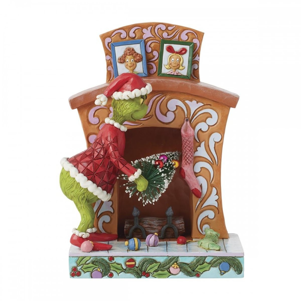 GRINCH FIREPLACE - JIM SHORE GRINCH