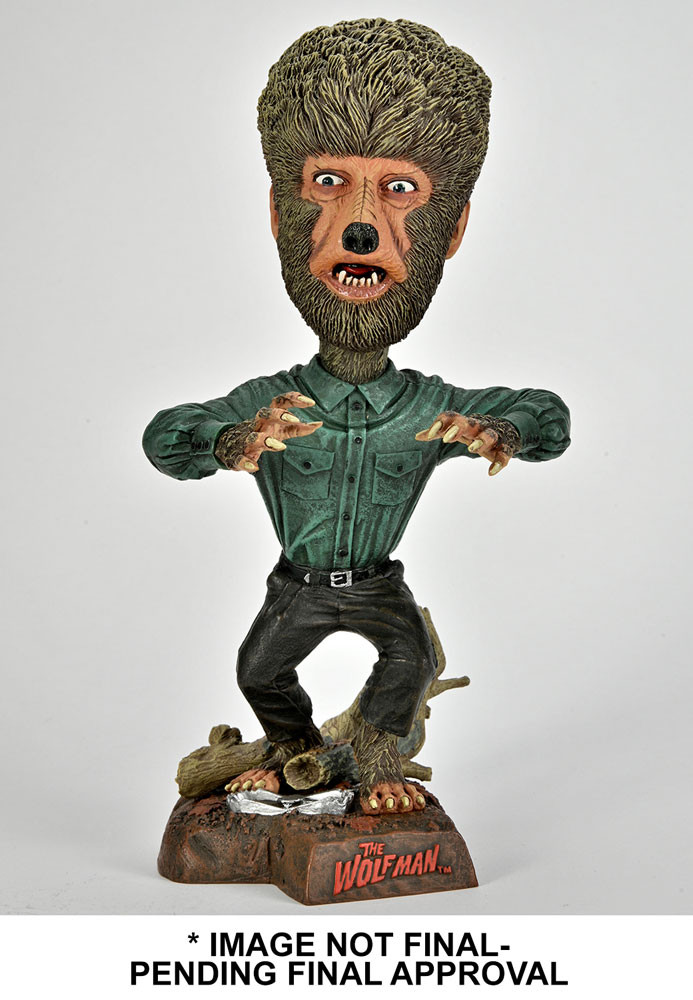 Universal Monsters Head Knocker Wolf Man 20 cm