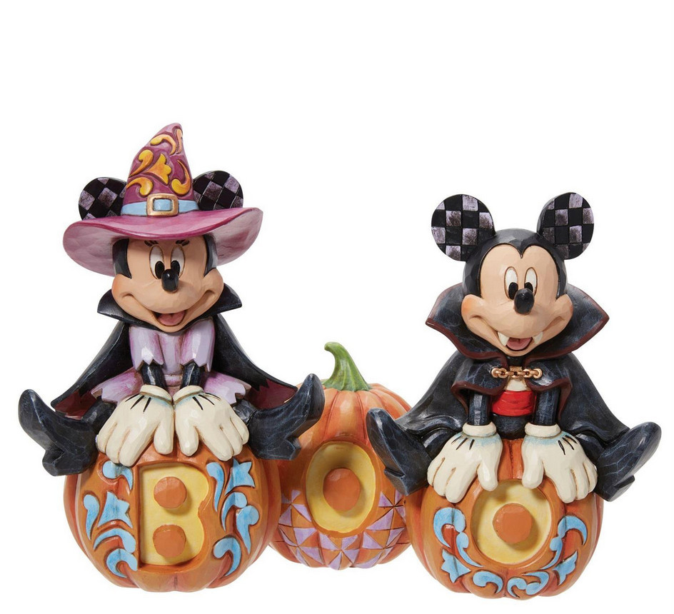 [DEFECT] MICKEY & MINNIE HALLOWEEN PHOSPHORESCENT - DISNEY TRADITIONS