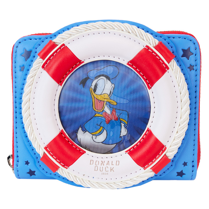 Donald Duck 90th Anniversary Lenticular Zip Around Wallet - DISNEY LOUNGEFLY