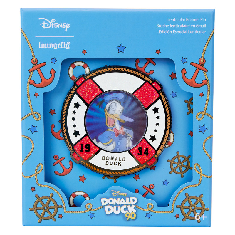 Donald Duck 90th Anniversary Lenticular 3 Collector Box Pin - DISNEY LOUNGEFLY