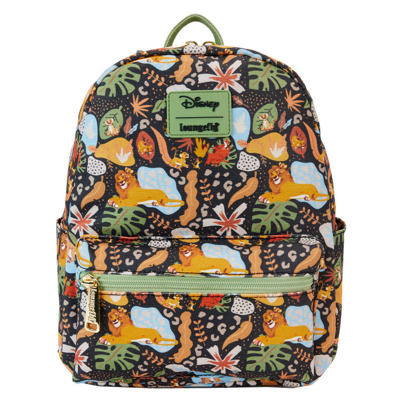 The Lion King 30th Anniversary Silhouette All-Over Print Canvas Square Mini Backpack - DISNEY LOUNGEFLY