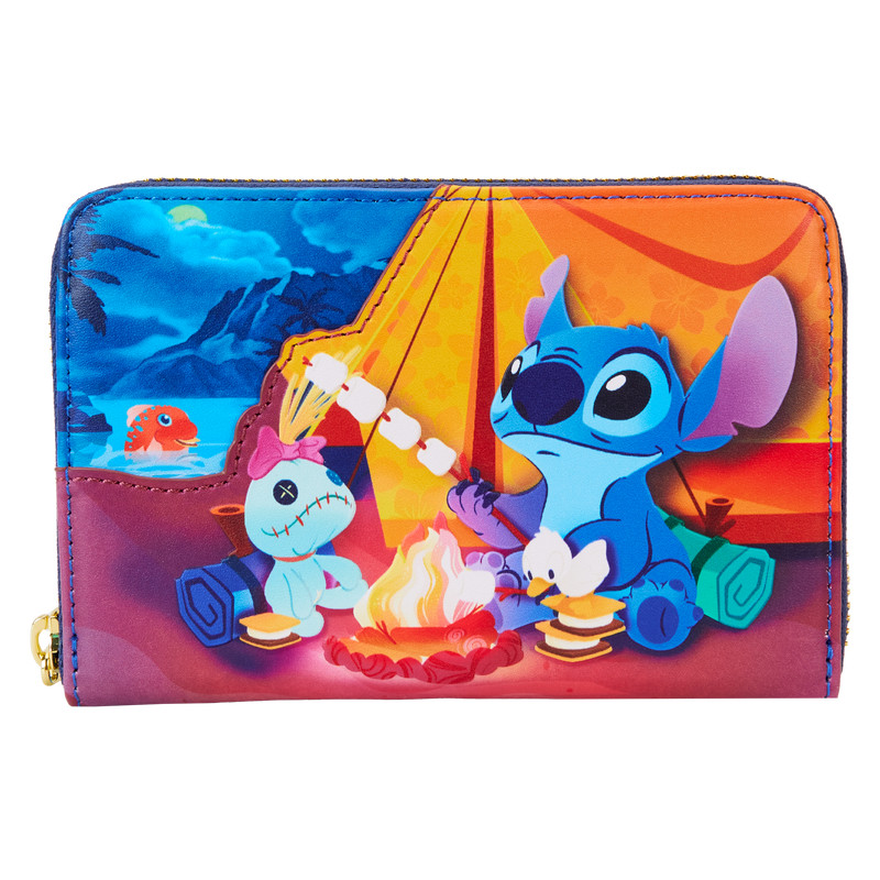 Stitch Camping Cuties Zip Around Wallet Disney Loungefly