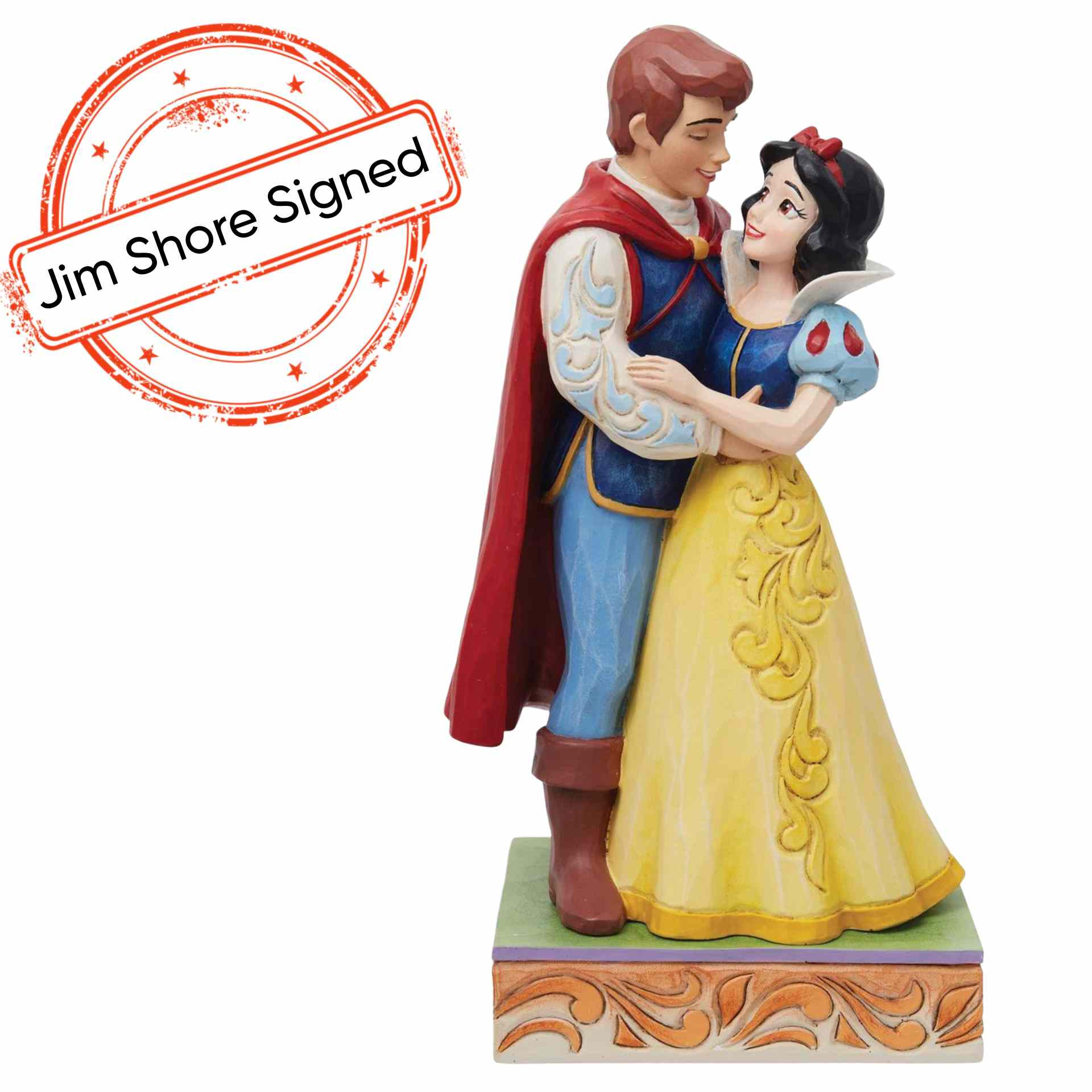 SNOW WHITE & PRINCE [SIGNED BY JIM SHORE] - DISNEY TRADITIONS