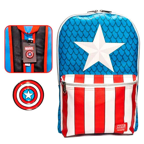 Captain America backpack with pin - Marvel Loungefly