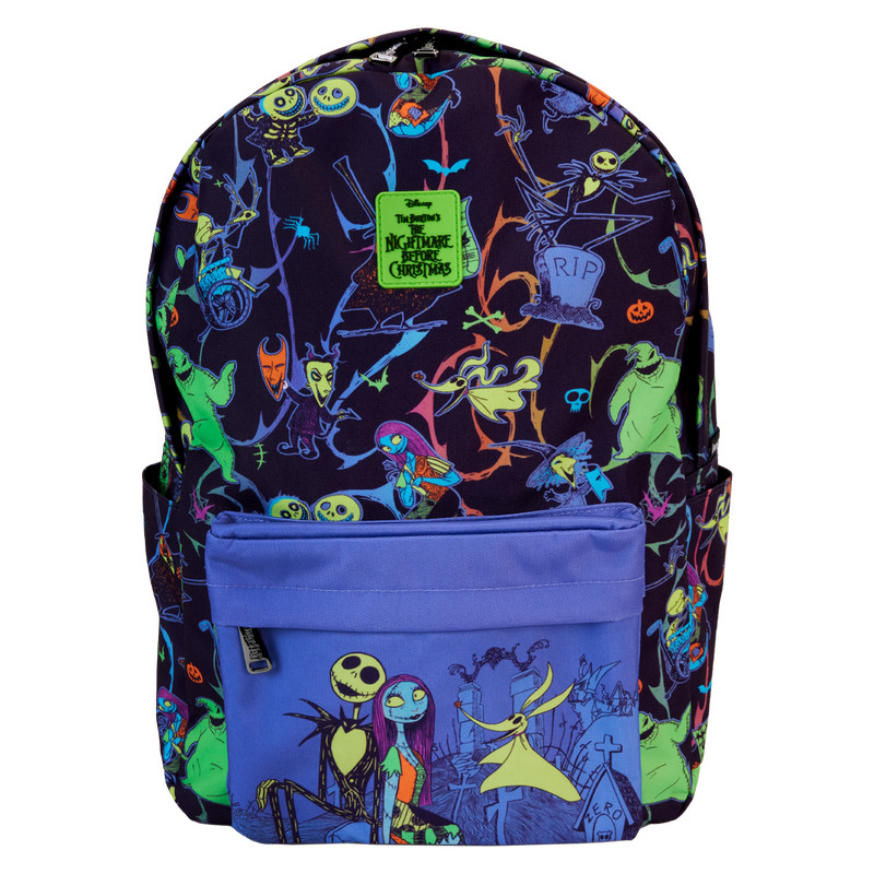 Nightmare Before Christmas neon glow Backpack - DISNEY LOUNGEFLY