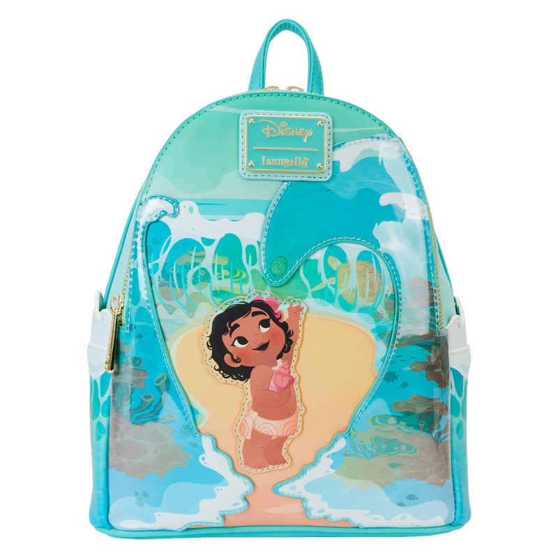 Young Moana in ocean waves mini Backpack - DISNEY LOUNGEFLY