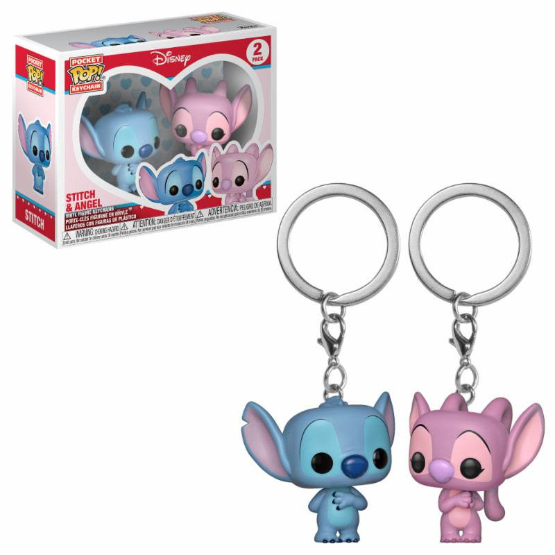 Lilo & Stitch pack keychains Pocket POP! Vinyl Stitch & Angel 4 cm