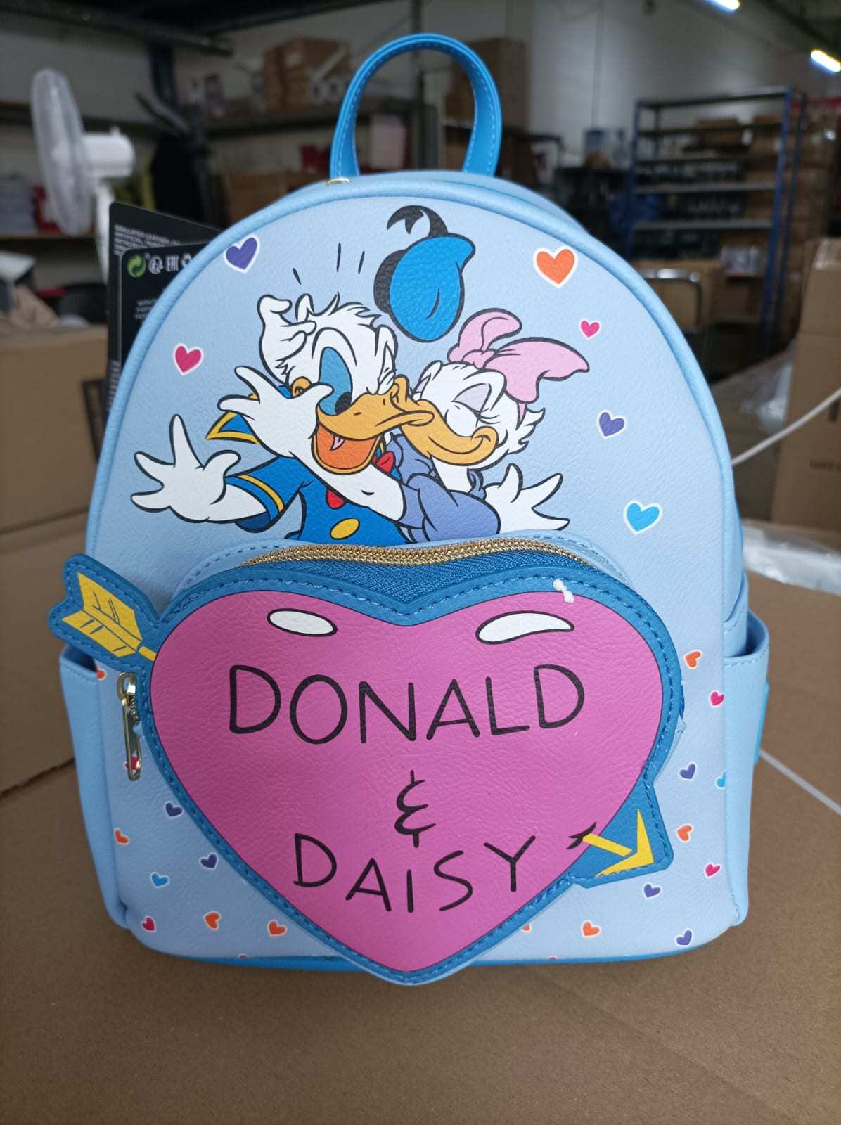 [DEFECT] DONALD & DAISY VALENTINE MINI BACKPACK - DISNEY LOUNGEFLY