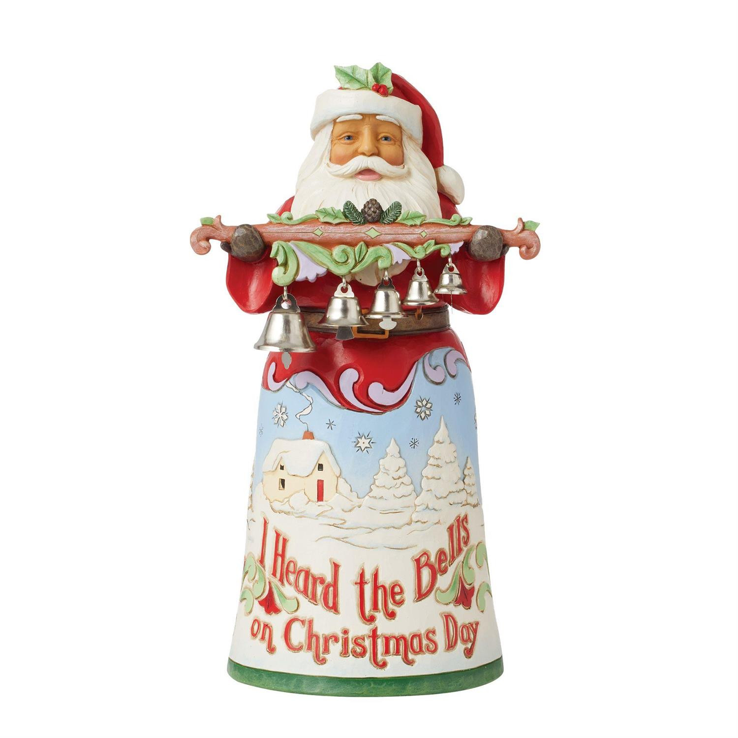 Heard The Bells Santa Figurine - JIM SHORE HEARTWOOD CREEK