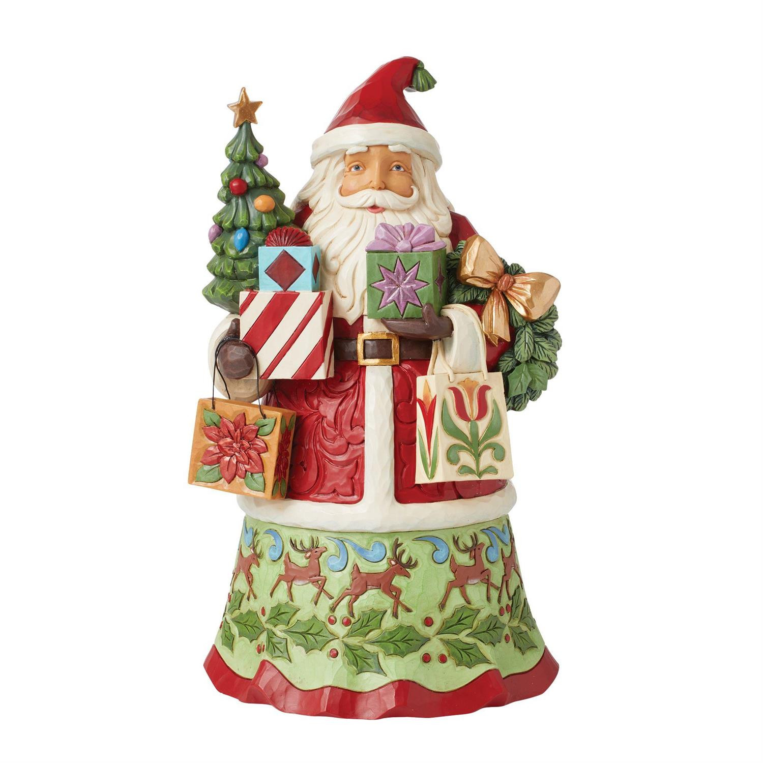 Santa with Gifts Bags Figurine - JIM SHORE HEARTWOOD CREEK