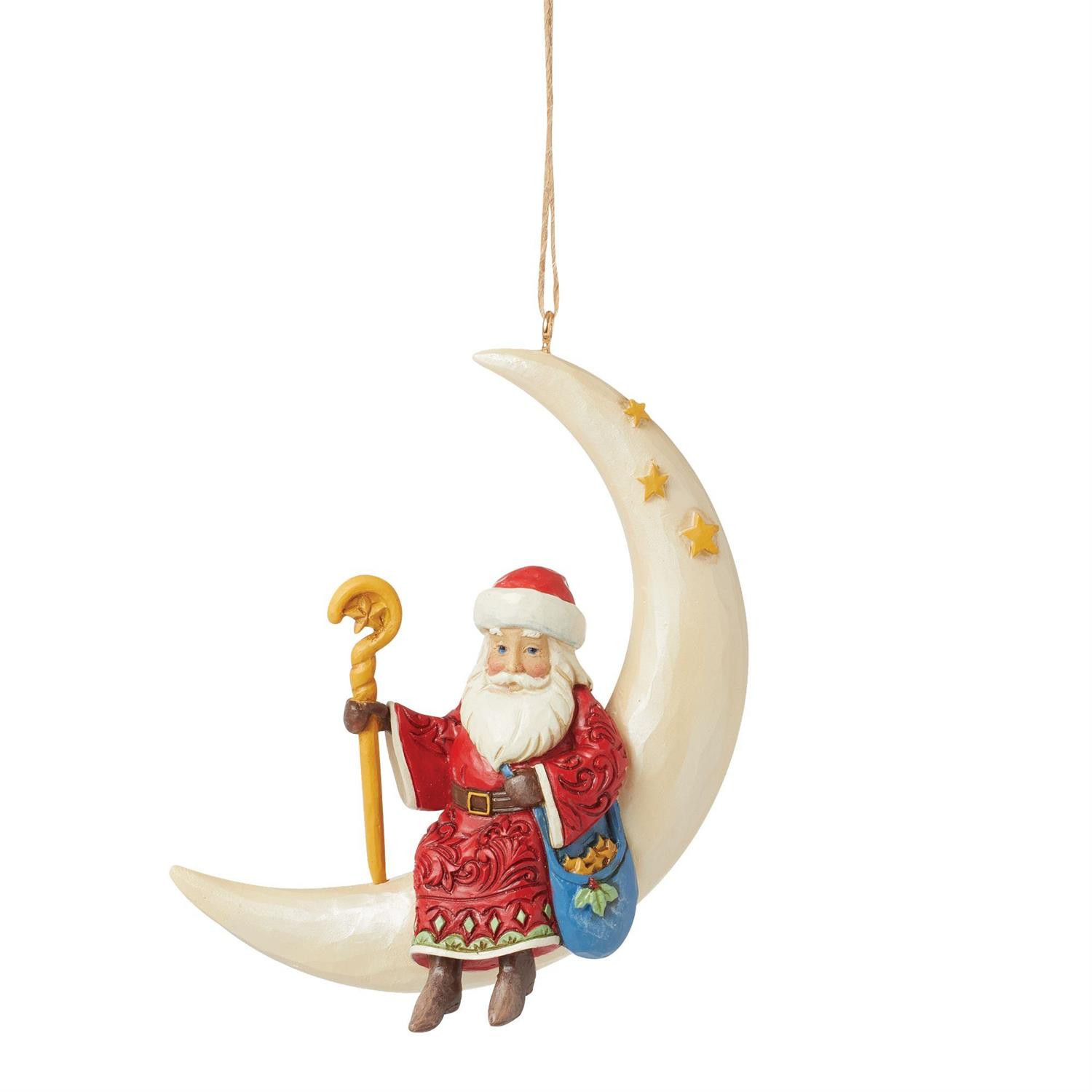 Santa Claus Moon Suspension - JIM SHORE HEARTWOOD CREEK