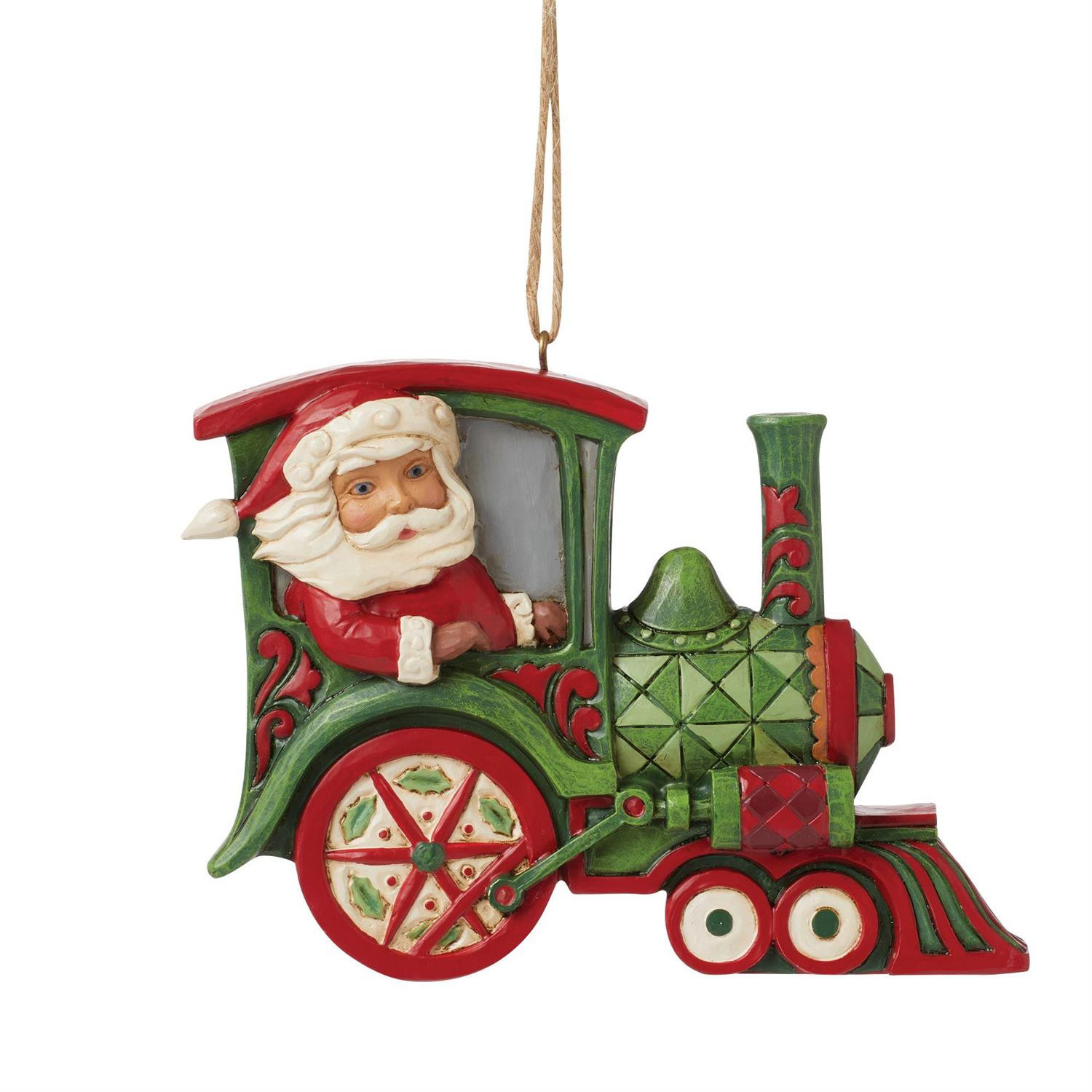 Santa Claus Train Ornament - JIM SHORE HEARTWOOD CREEK