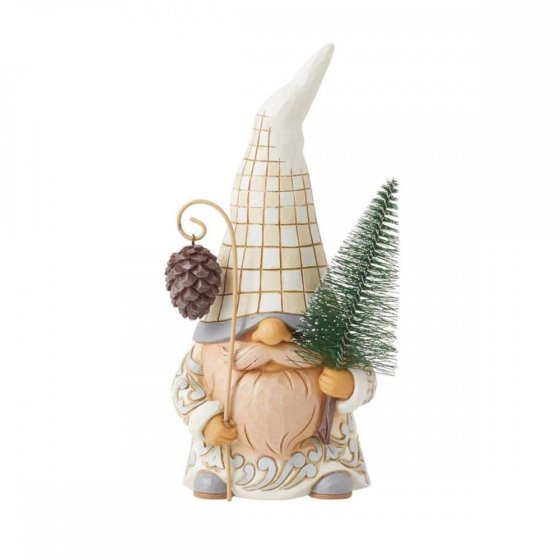 Fir Gnome Figurine White Woodland - JIM SHORE HEARTWOOD CREEK