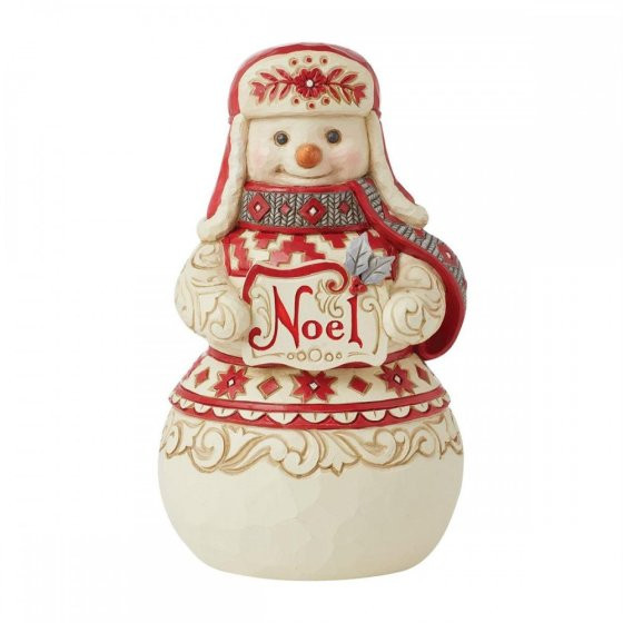 Nordic Christmas Snowman Figurine - JIM SHORE HEARTWOOD CREEK