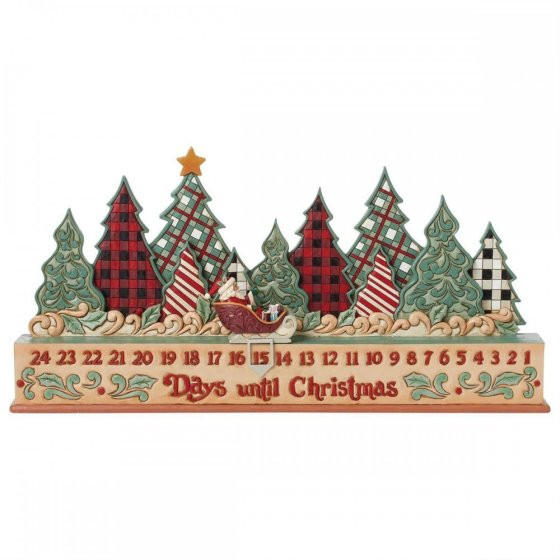 Christmas Countdown Calendar Figurine - JIM SHORE HEARTWOOD CREEK