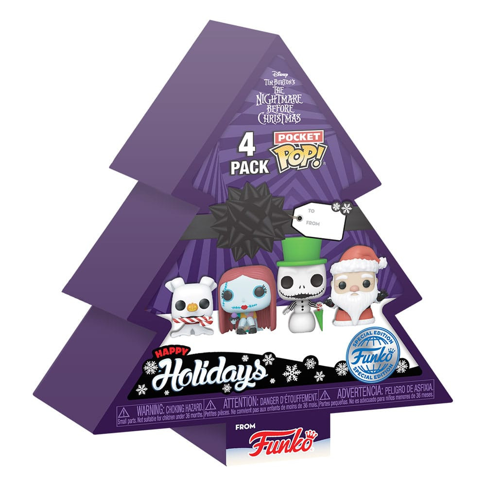 The Christmas Before Christmas pack 4 Pocket POP figurines! Vinyl Tree Holiday 4 cm