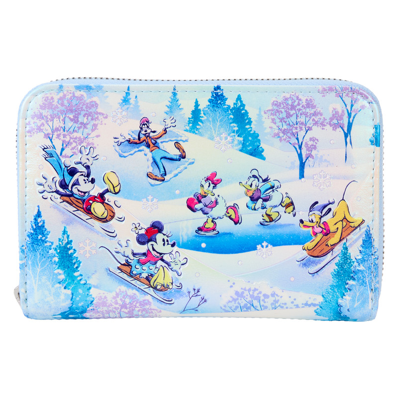 Mickey & Friends Winter Wonderland Scene Wallet - DISNEY LOUNGEFLY