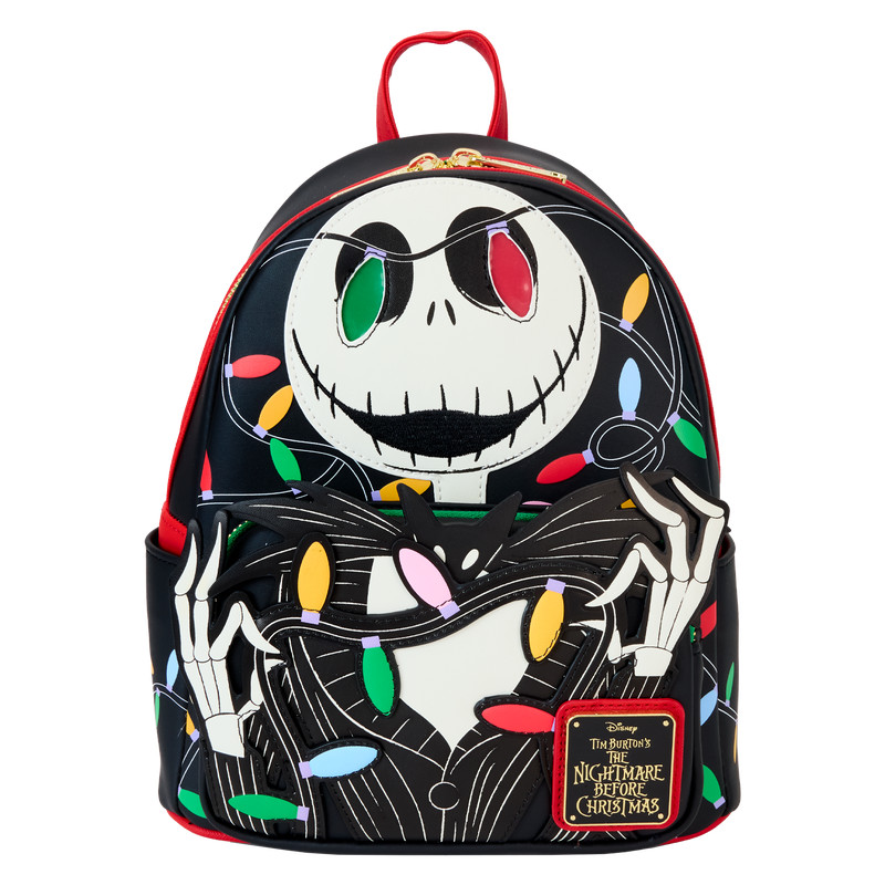 Jack Wrapped In Lights Light Up Glow Mini Backpack - DISNEY LOUNGEFLY The Nightmare Before Christmas