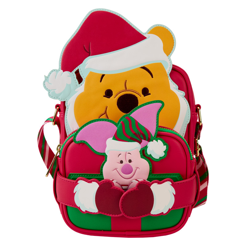 Santa Winnie & Piglet cosplay Crossbody Bag With Coin Bag - DISNEY LOUNGEFLY Winnie The Pooh