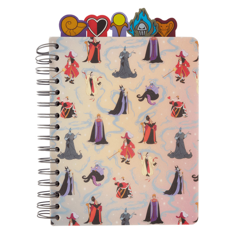 Iridescent Spiral Tab Journal - DISNEY LOUNGEFLY Villains