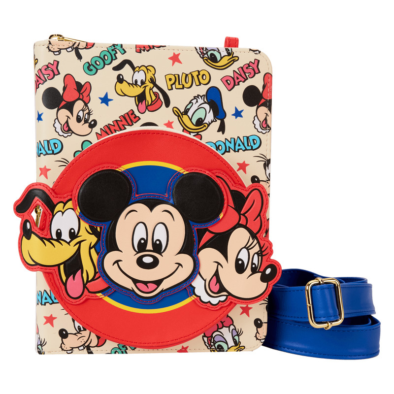 Mickey & Friends Refillable Crossbody Journal - DISNEY LOUNGEFLY