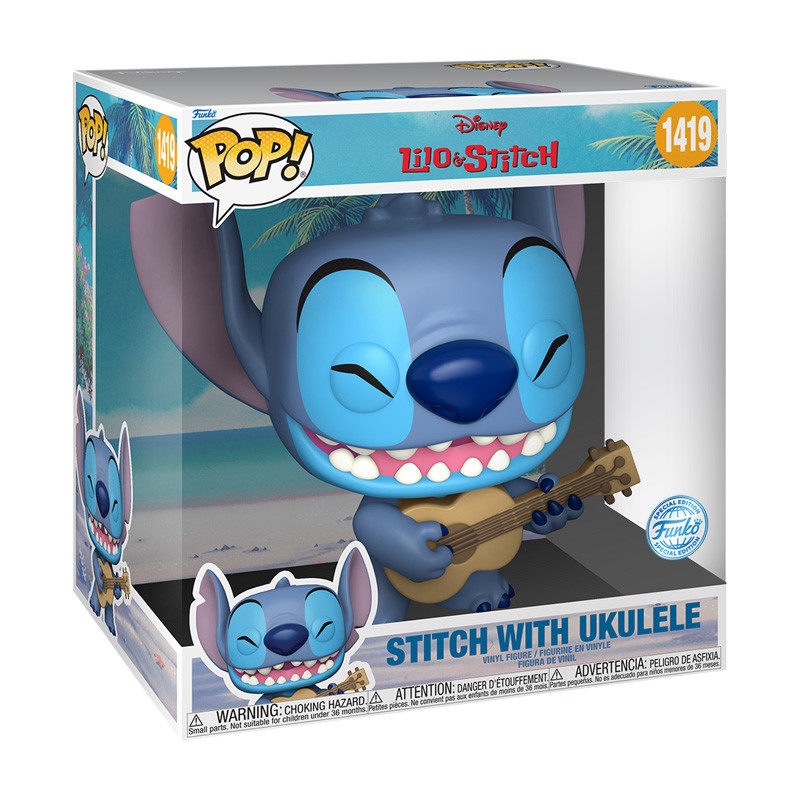 FUNKO POP ! 1419 jumbo Stitch ukulele - Disney