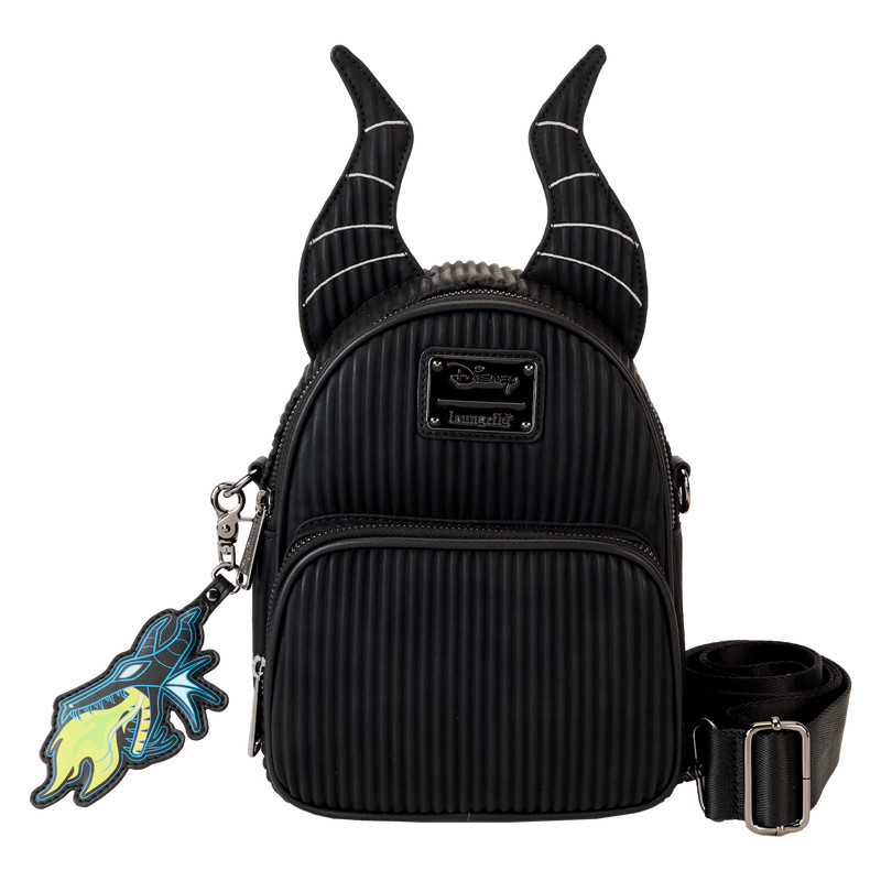 Maleficent Dragon Convertible Mini Backpack Crossbody Bag Disney Loungefly Sleeping Beauty