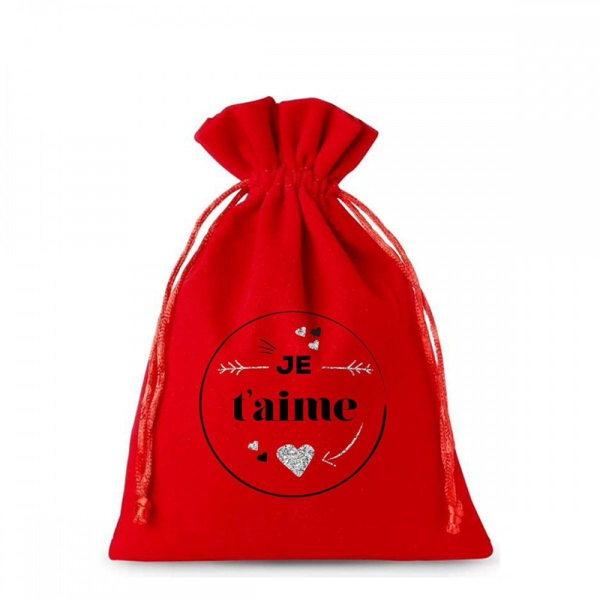 Red pouch "Je t'aime"