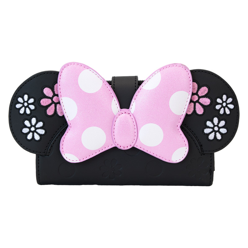 Minnie Mouse Floral Rock The Dots Flap Wallet - DISNEY LOUNGEFLY