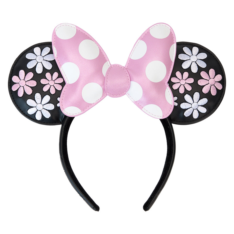 Minnie Mouse Floral Rock The Dots Ear Headband - DISNEY LOUNGEFLY