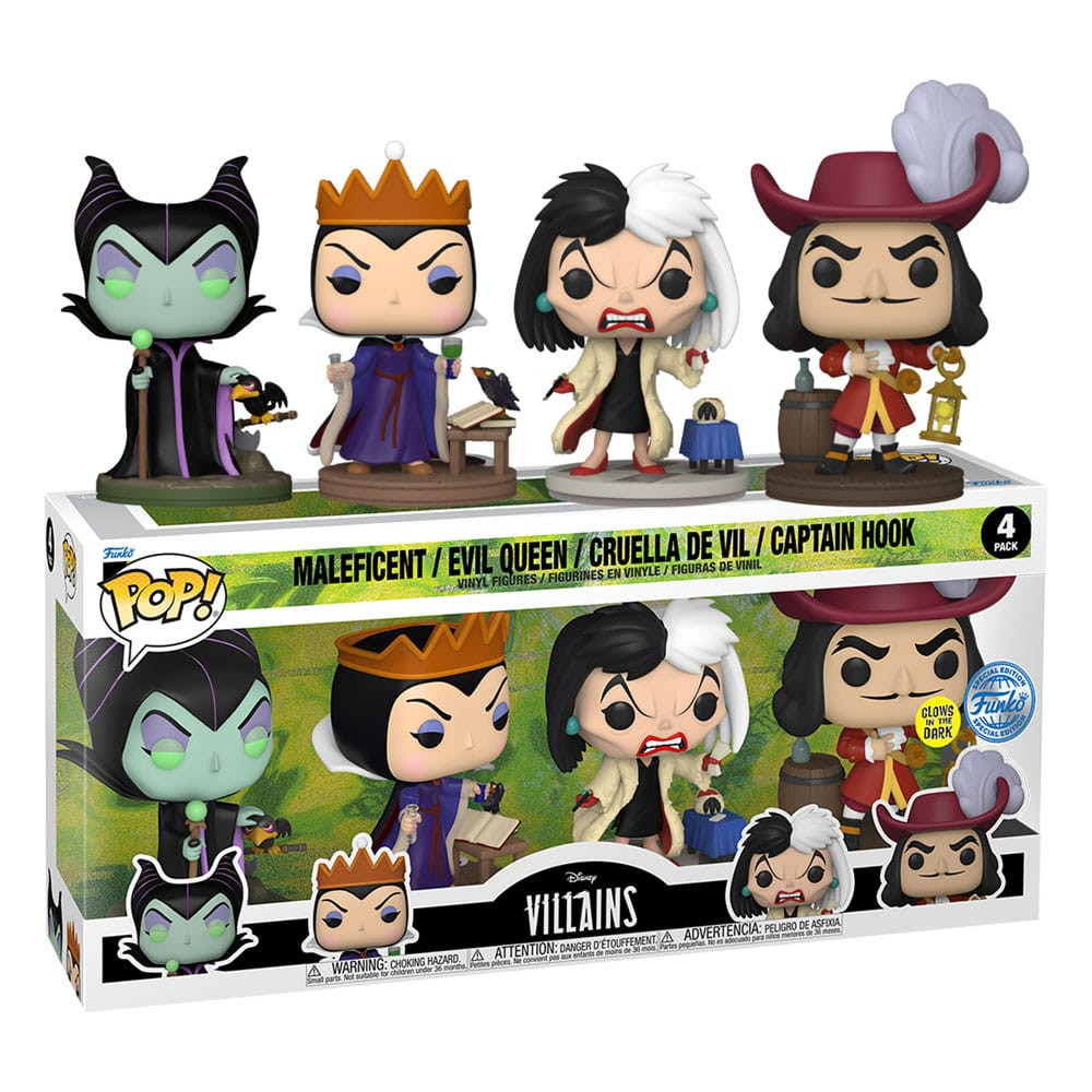 Disney Villains pack 4 POP figures! Movies Vinyl Villains (GW)(EMEA) 9 cm