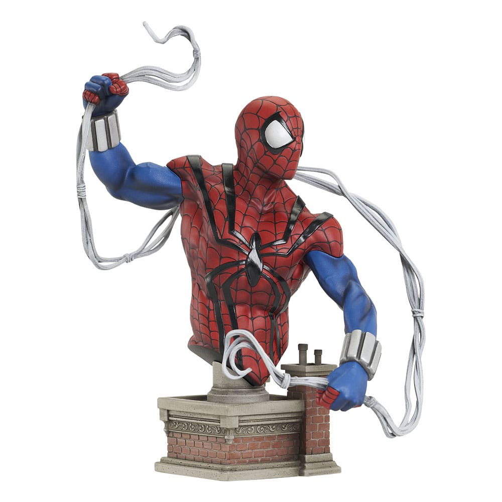 Diamond Select Statua Marvel Animated Series - Venom & Spider-Man In Battaglia - 15 Cm, Ufficiale, Collezione Comics