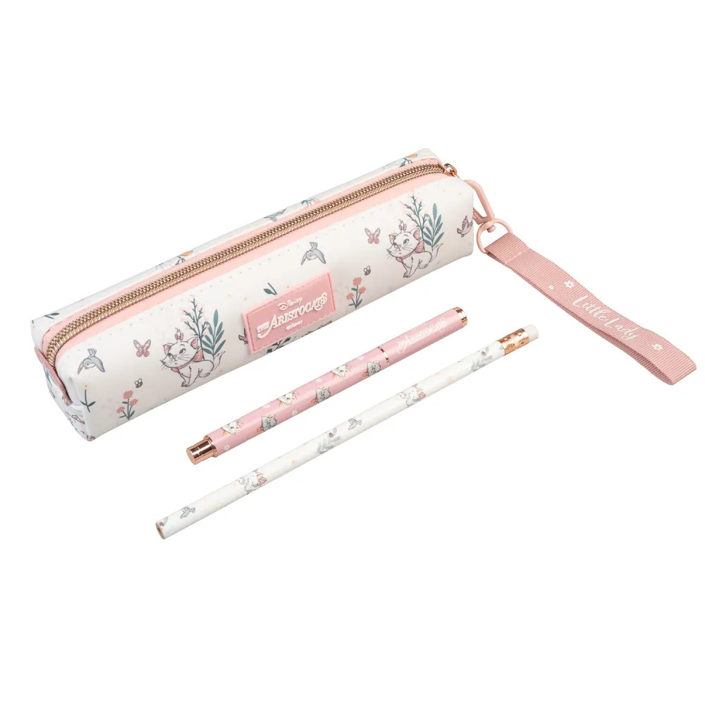 PENCIL CASE SET WITH PEN AND PENCIL BONJOUR MARIE - DISNEY THE ARISTOCATS