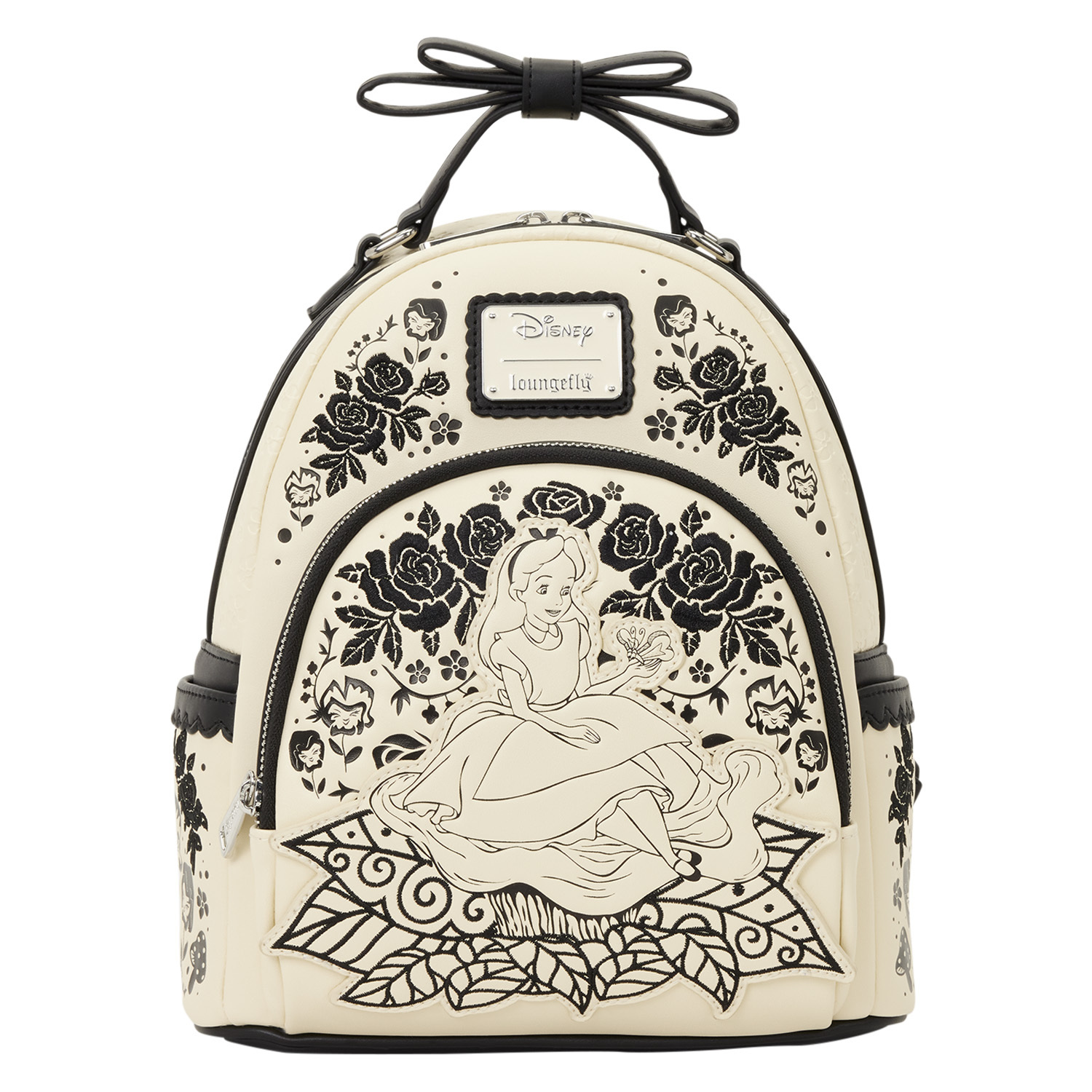 Alice in Wonderland Embroidered Floral Mini Backpack - Disney Loungefly