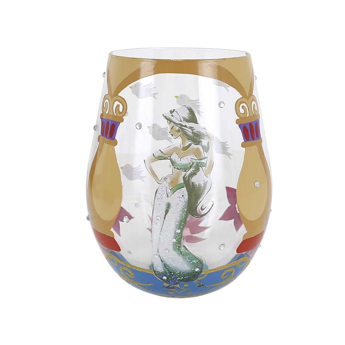 "LET YOUR DREAMS SOA" JASMINE STEMLESS GLASS - DISNEY LOLITA